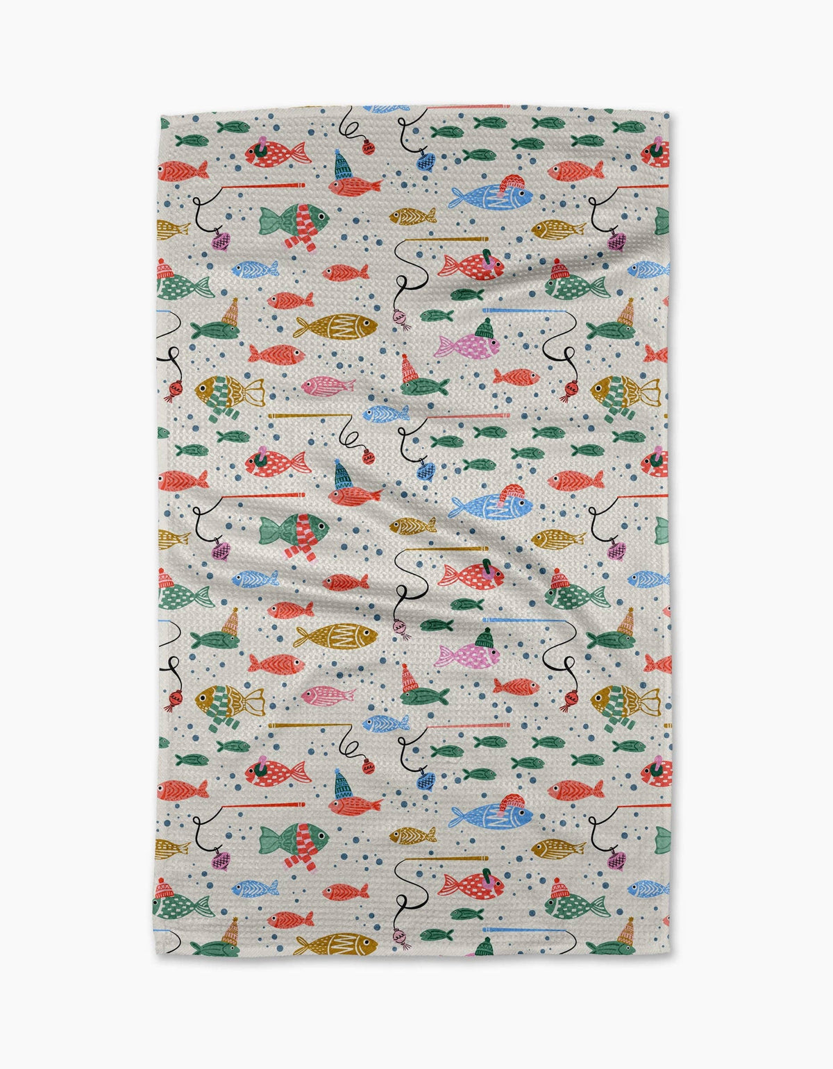 Geometry - Light Holiday Fish Tea Towel