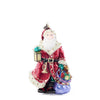 Jay Strongwater - Bountiful Santa Glass Ornament