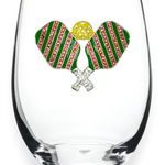 Pickleball with Paddles Stemless
