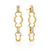Capucine De Wulf Maharani Grande Double Drop Earrings ~ Clear Cubic Zirconia