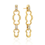 Capucine De Wulf Maharani Grande Double Drop Earrings ~ Clear Cubic Zirconia