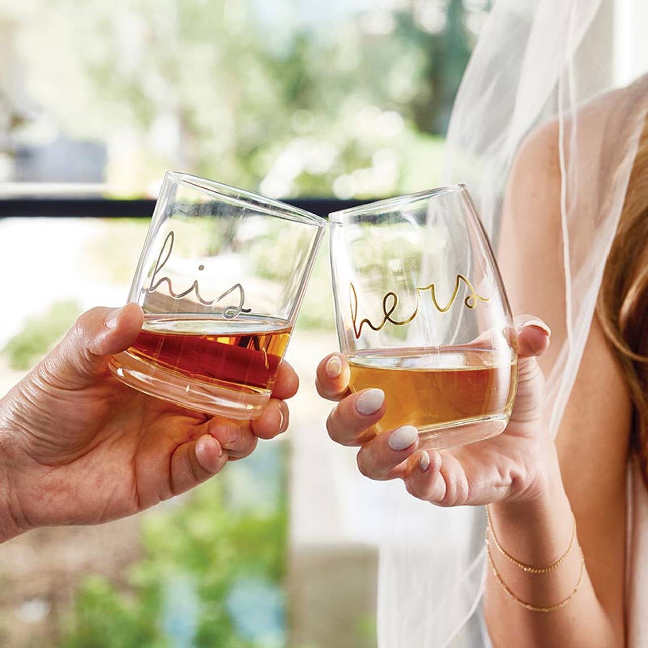 DOF + Stemless Wine Glassware Set - His/Hers