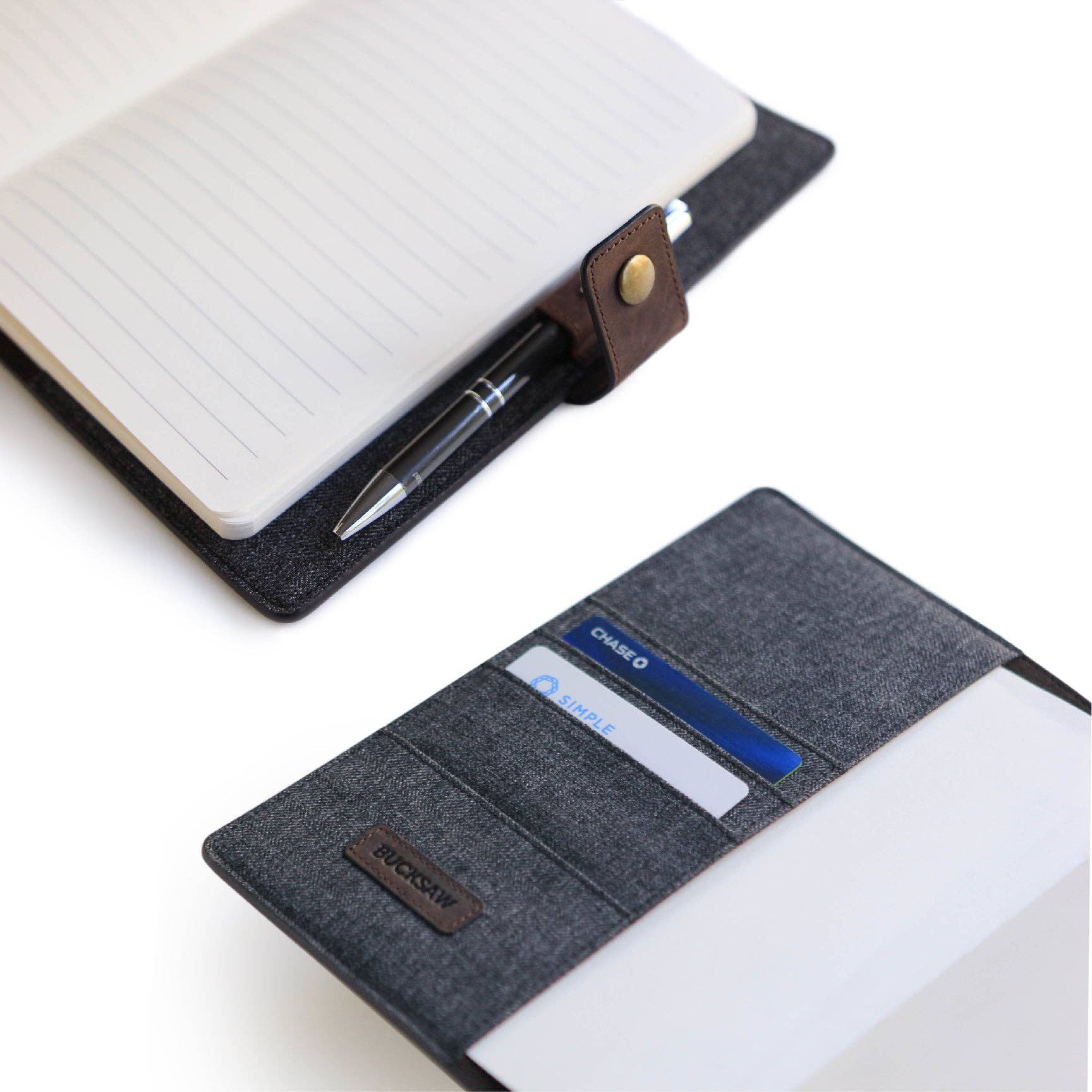Case Elegance - Bucksaw Refillable Brown Leather Journal