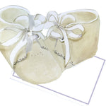 Stevie Streck Designs - Greeting Cards -Baby Booties