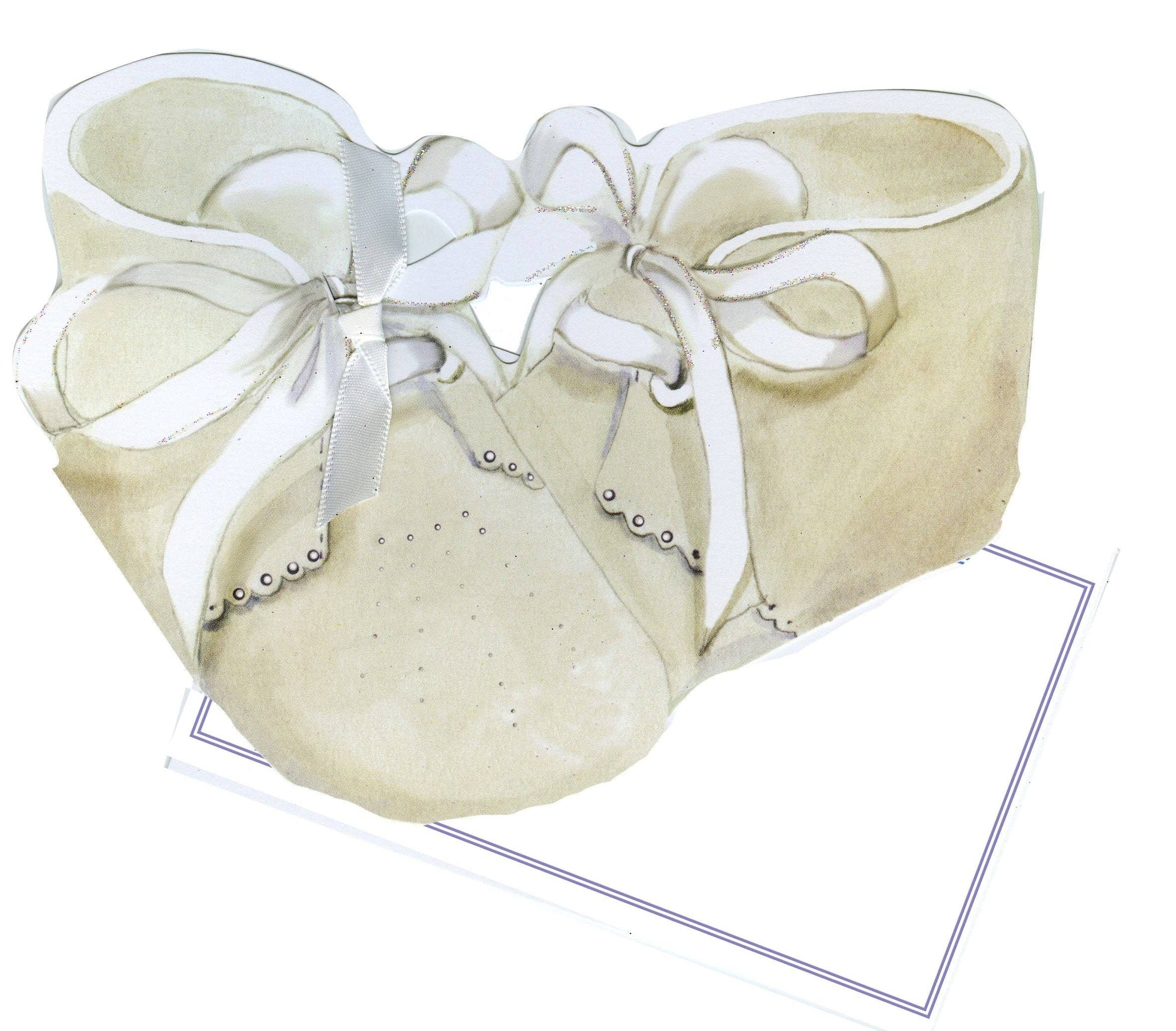 Stevie Streck Designs - Greeting Cards -Baby Booties