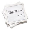 Five Star Napkins Inc. - Golf Legends Quotes - White Cotton Cocktail Napkins 50x