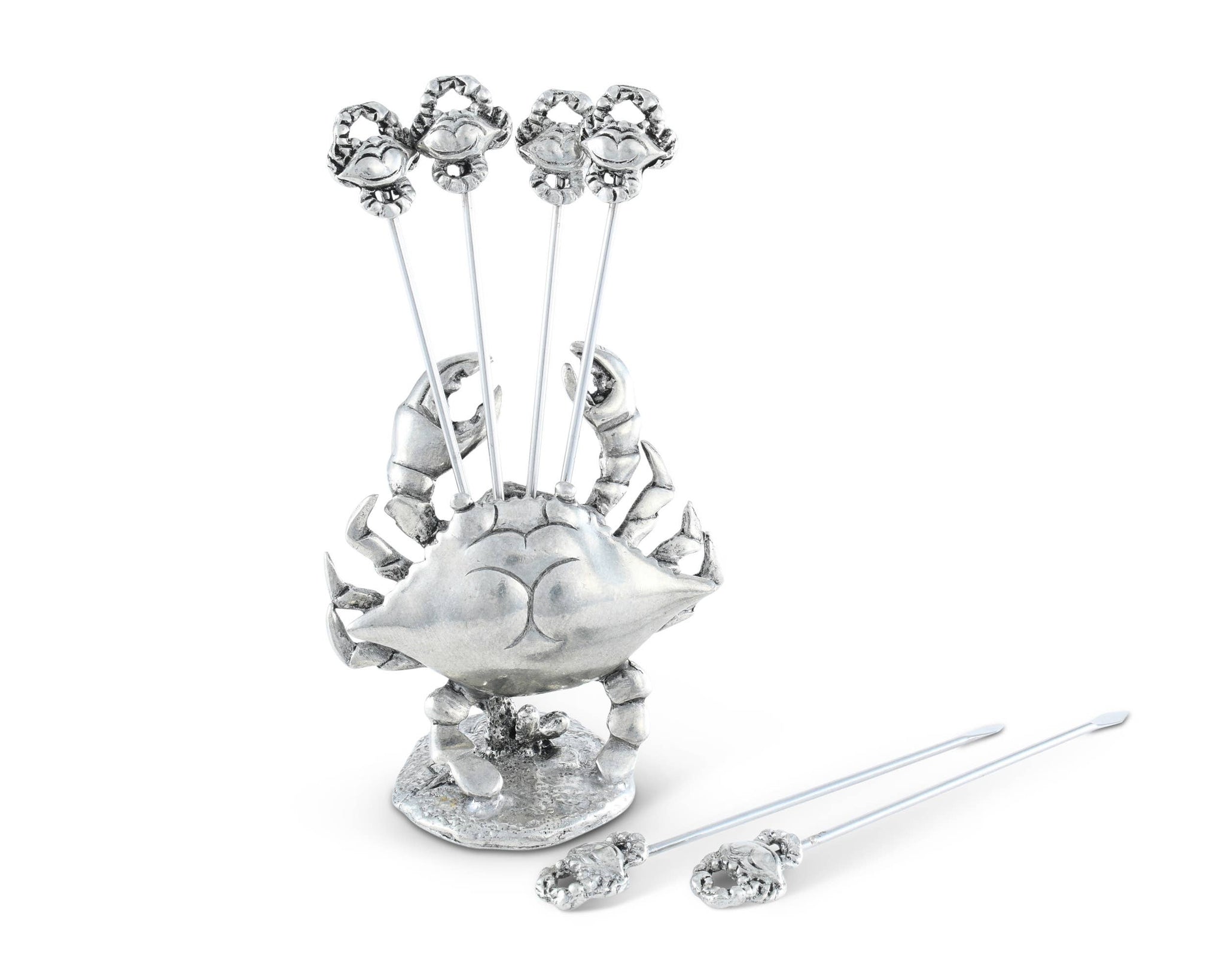 Vagabond House - Pewter Blue Crab Cheese Pick Set