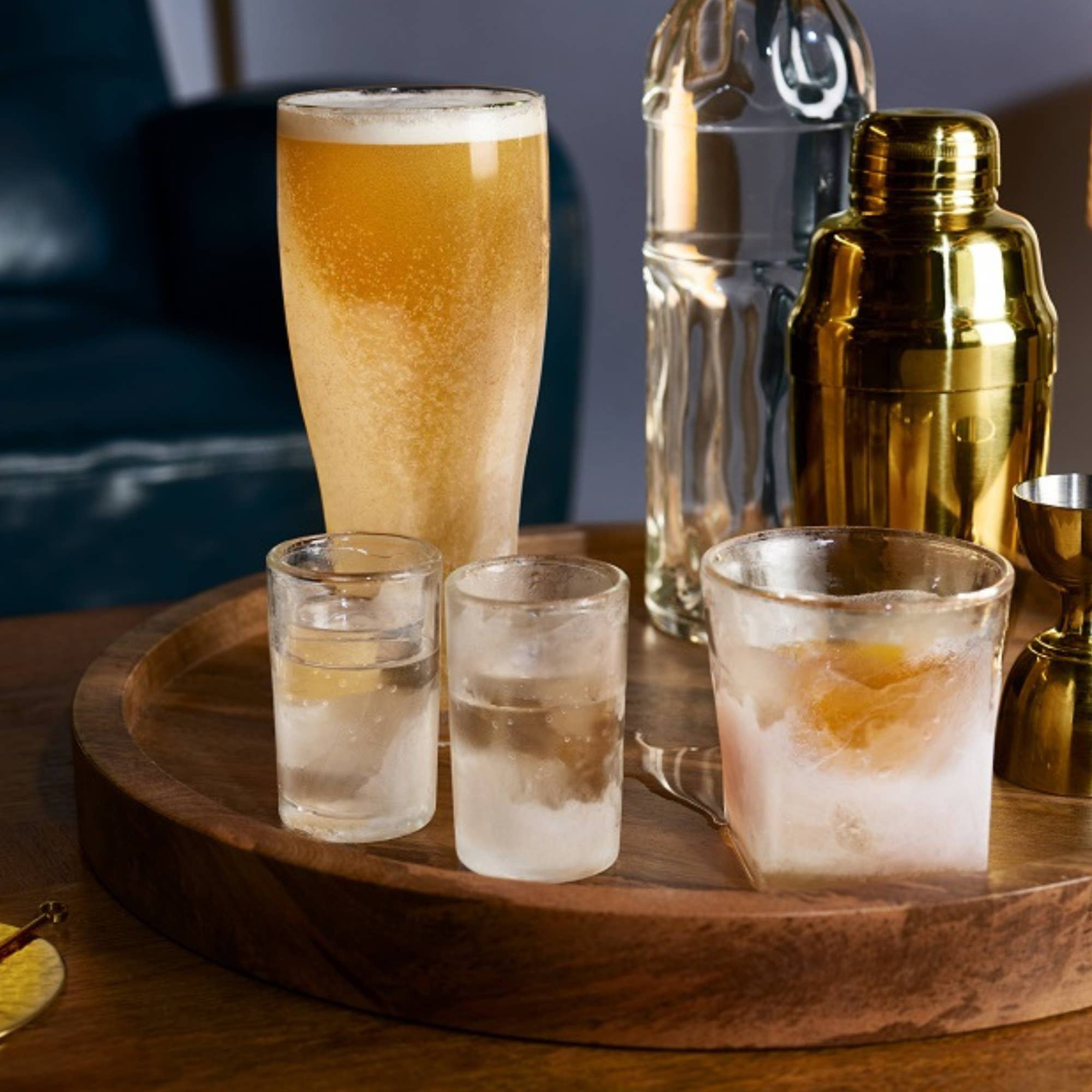 Viski - Glacier™ Double Walled Chilling Whiskey Glass w Cooling Gel