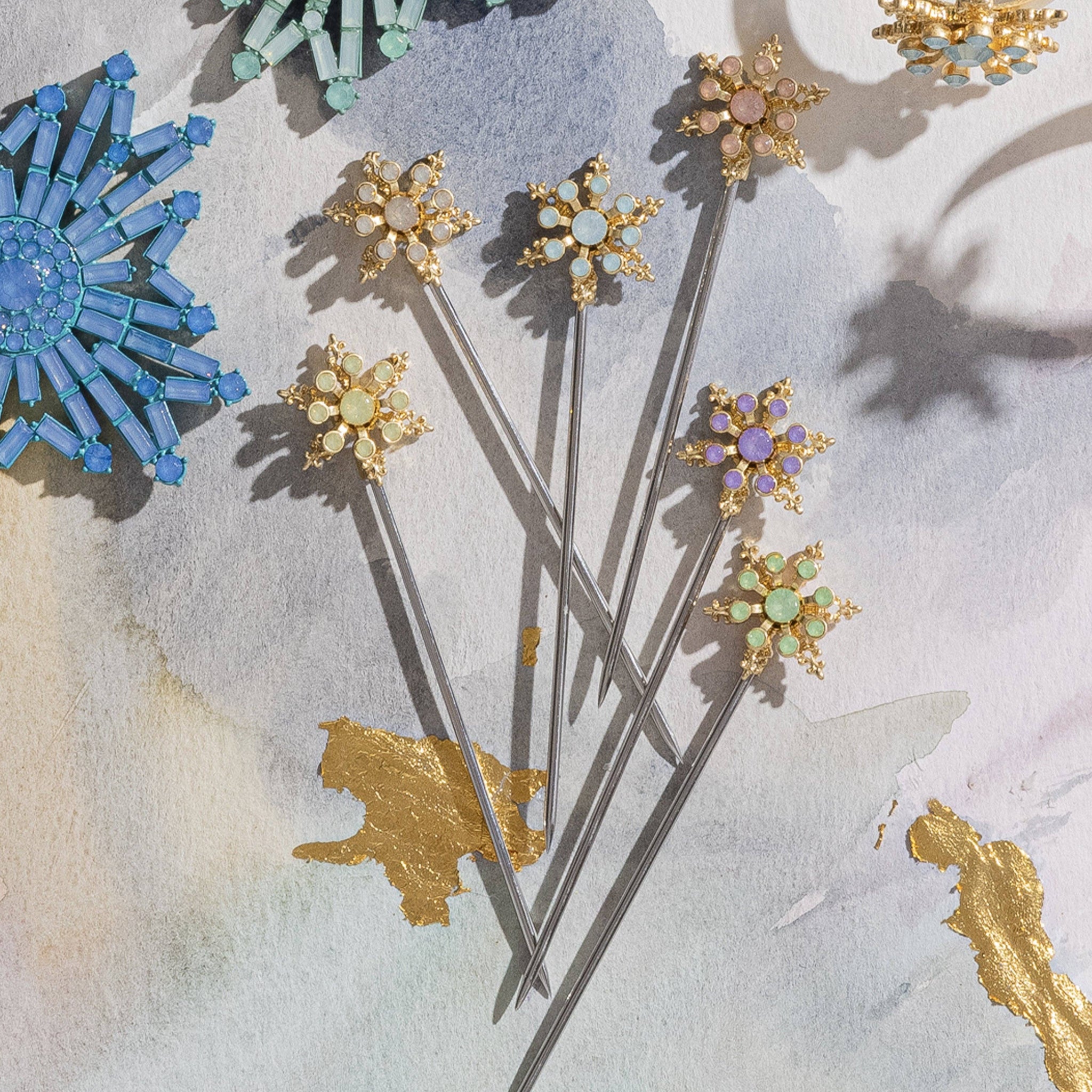 Joanna Buchanan - Snowflake cocktail picks, pastel