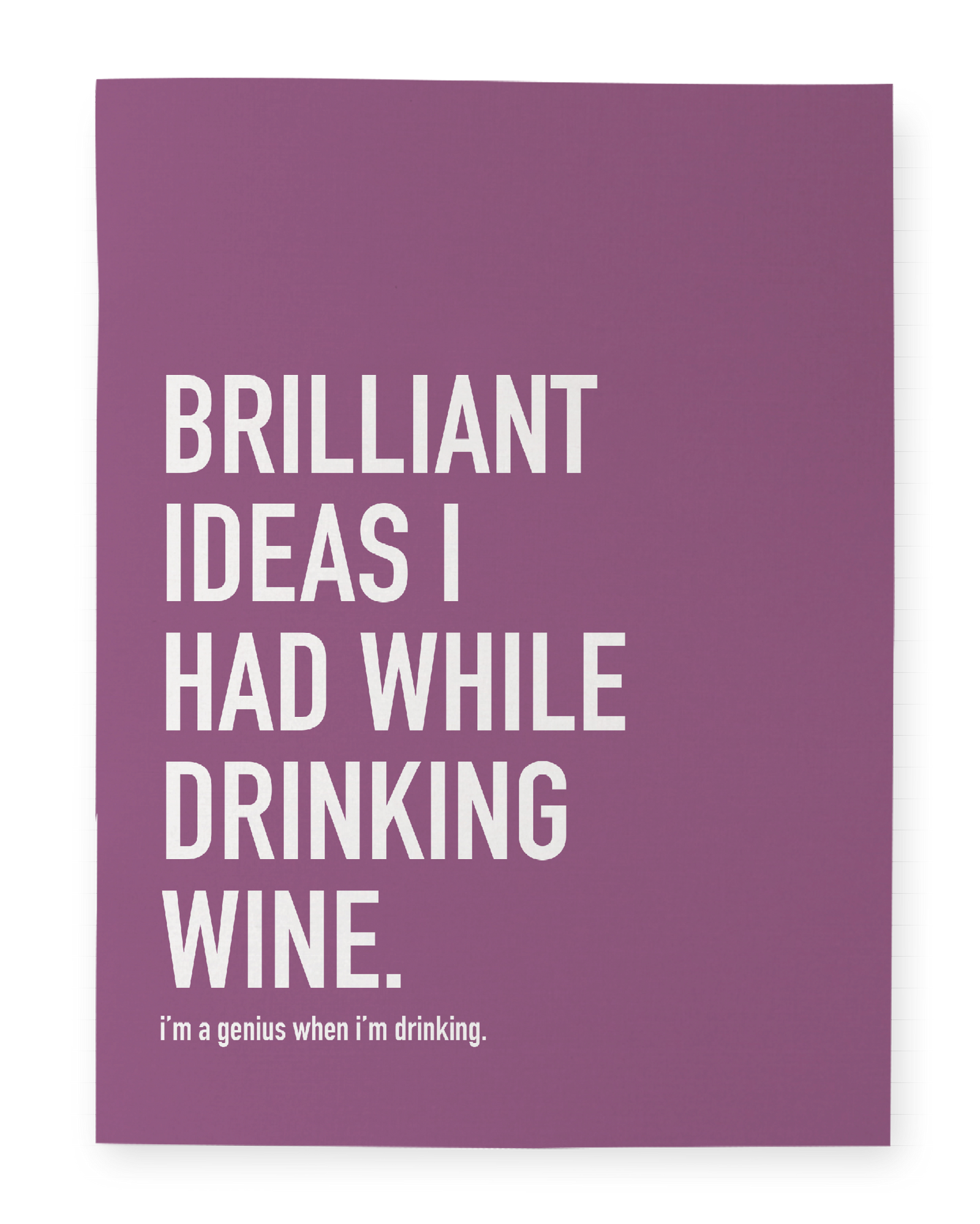 Classy Cards Creative - While Drinking Wine Notebook