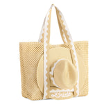 "BRIDE" Hat & Tote Set in Natural