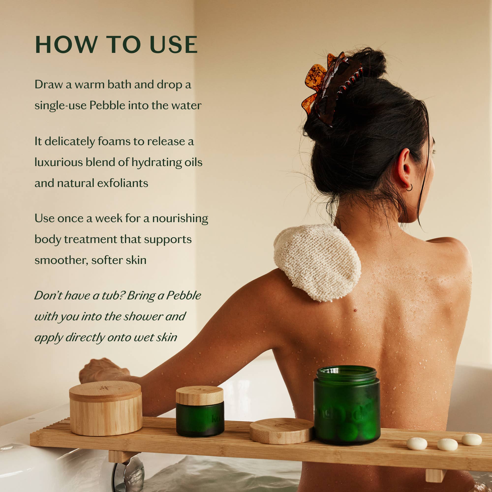 Kate McLeod - Breathe Pebble | Deep Moisturizing Solid Bath & Shower Oil