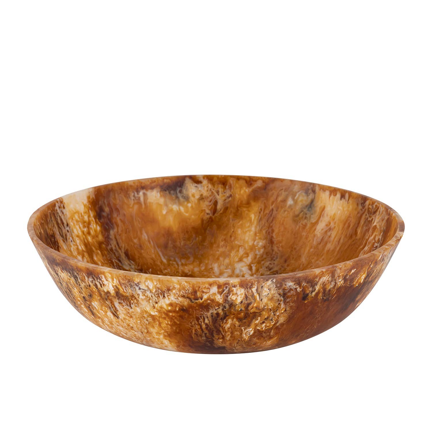 BIDKhome - Matte Tortoise Resin Bowl Dia 19.5"