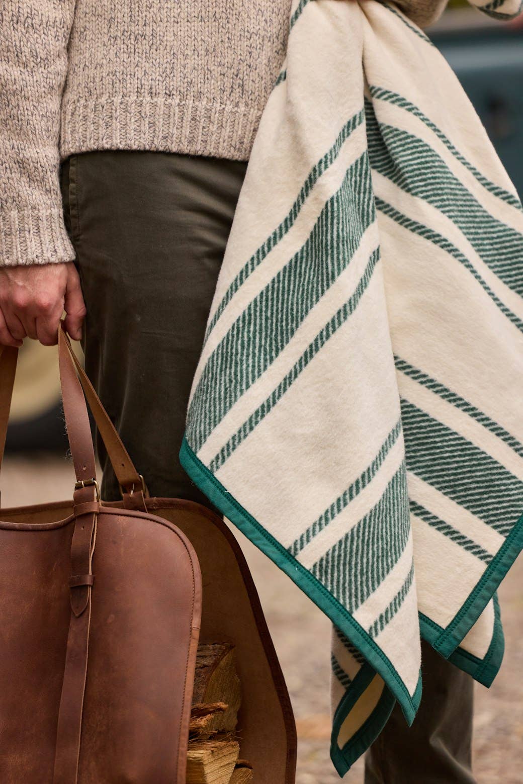 ChappyWrap Blanket - Dockside Stripe Evergreen