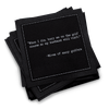 Five Star Napkins Inc. - Golf Humor Quotes - Black Cotton Cocktail Napkins 50x