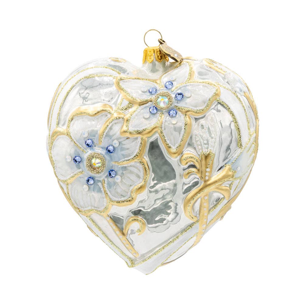 Jay Strongwater - Floral Opal Heart Ornament