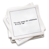 Five Star Napkins Inc. - Dog Quotes - White Cotton Cocktail Napkins 50x