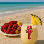 Crustacean Jeweled Stemless Wine Glass