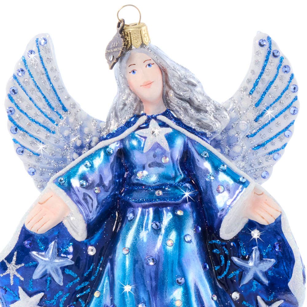 Jay Strongwater - Night Angel Glass Ornament