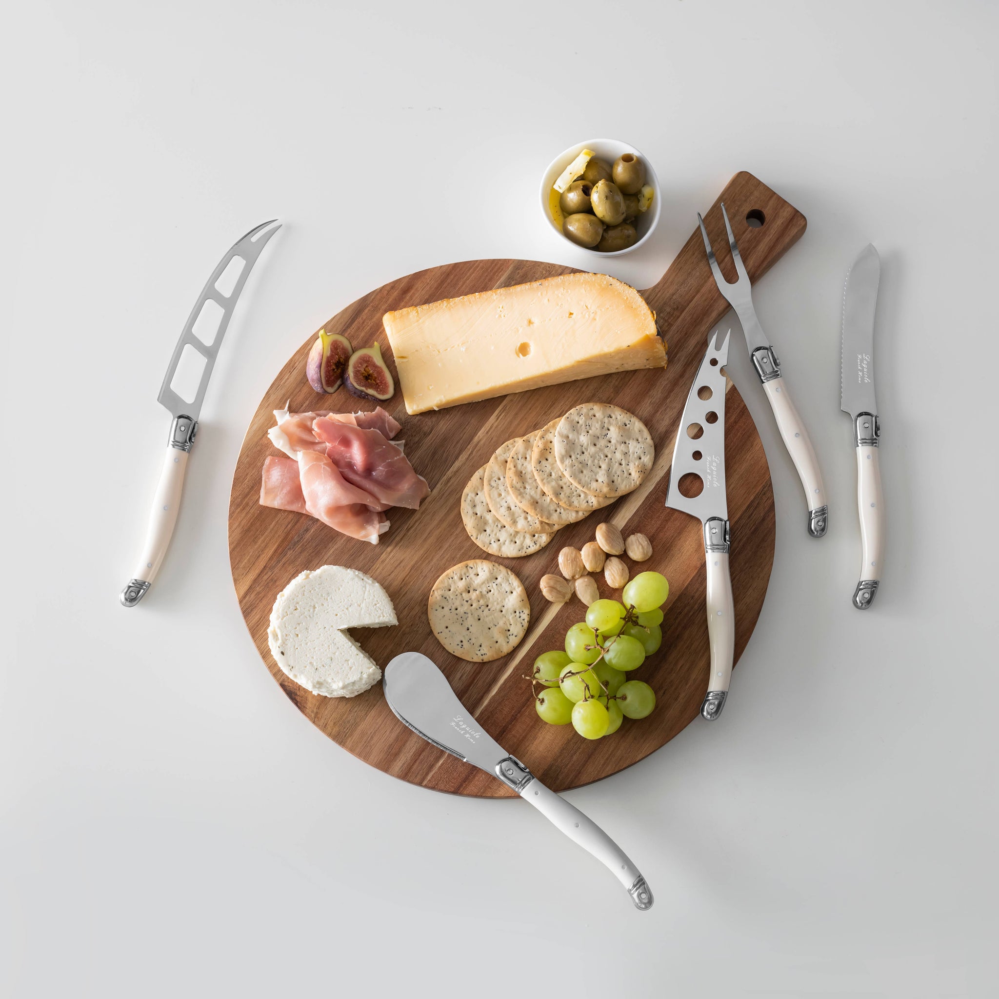 French Home - Laguiole 5-Piece Artisan Ivory-Colored Cheese Knife Set