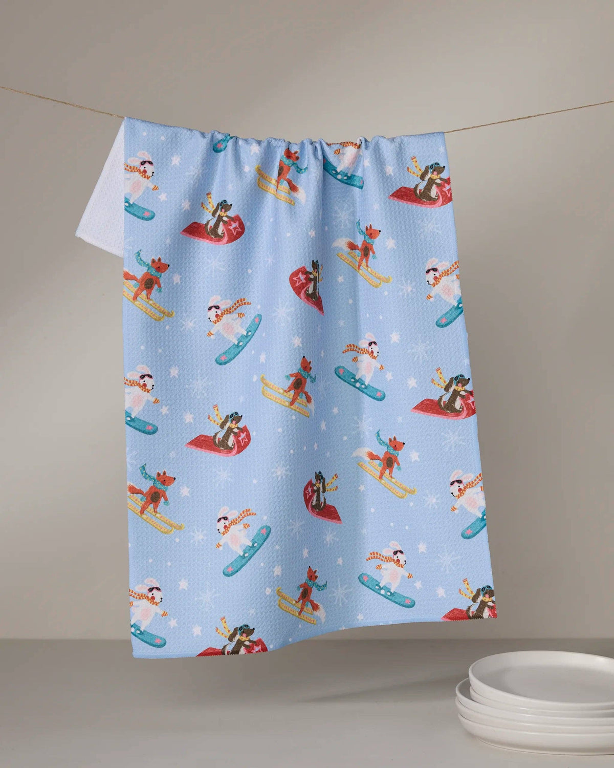 Geometry - Winter Friends Tea Towel