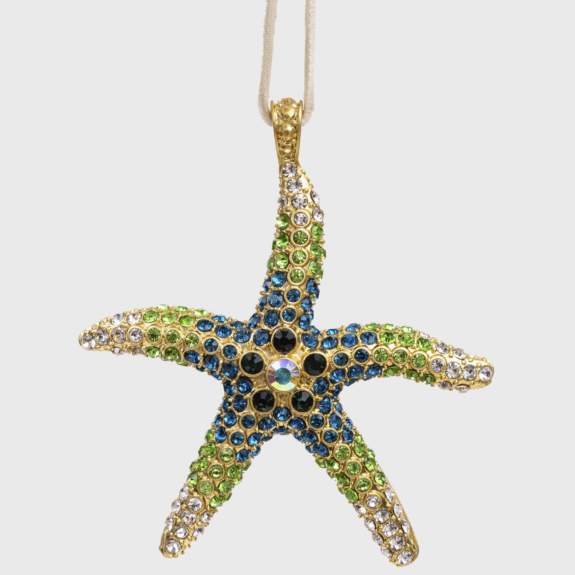 Joanna Buchanan - Starfish hanging ornament, green