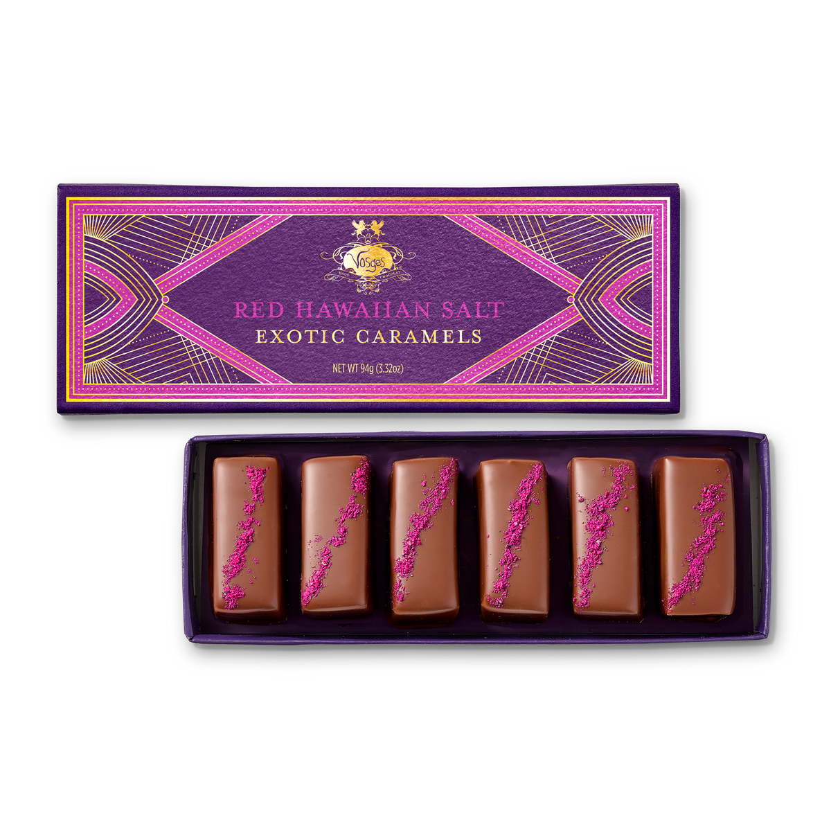 Vosges Haut-Chocolat - Milk Chocolate Caramels | Red Hawaiian Salt | Dragon Fruit
