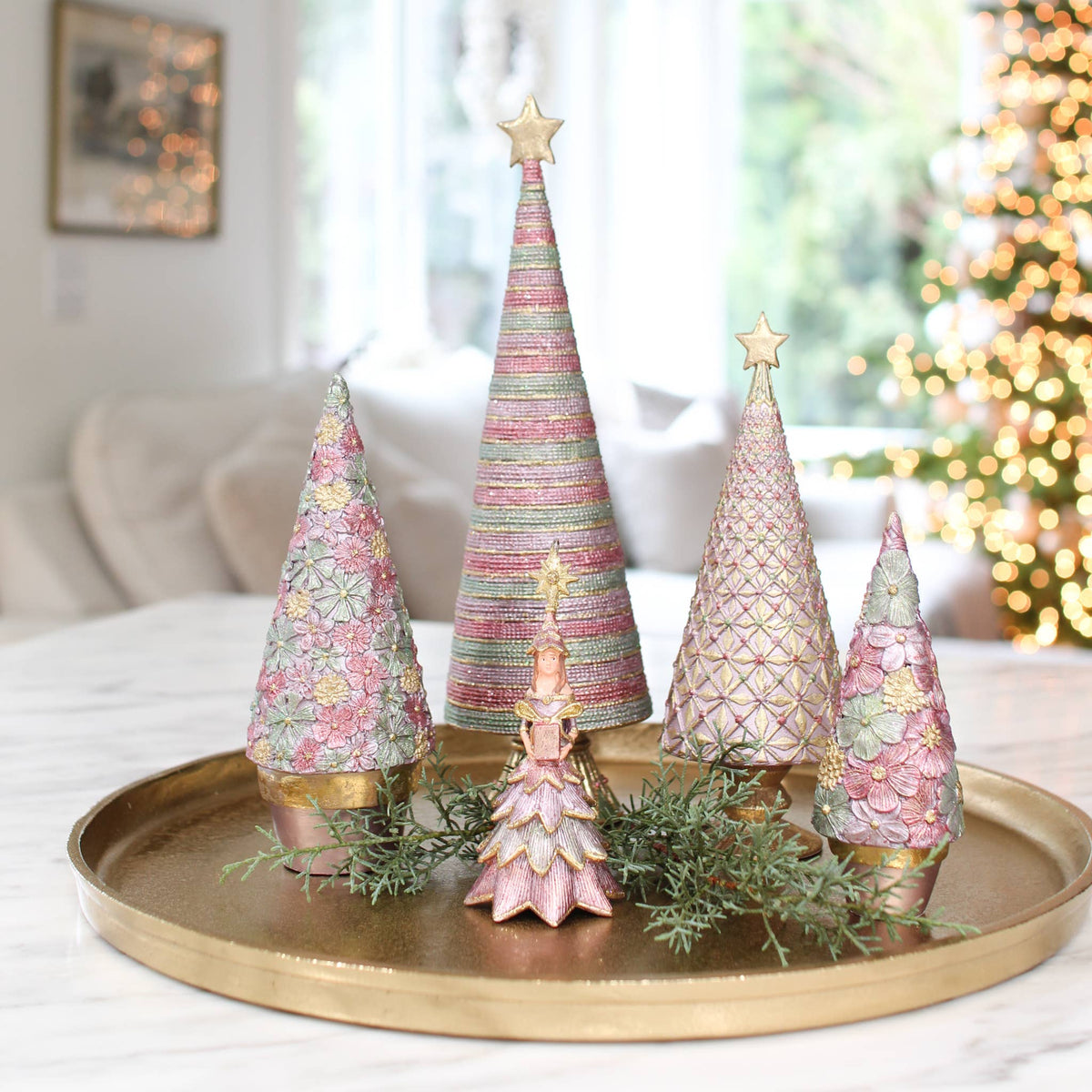 Dekorasyon Gifts  Decor - Diamond Burst Cone Tree (Ethereal)
