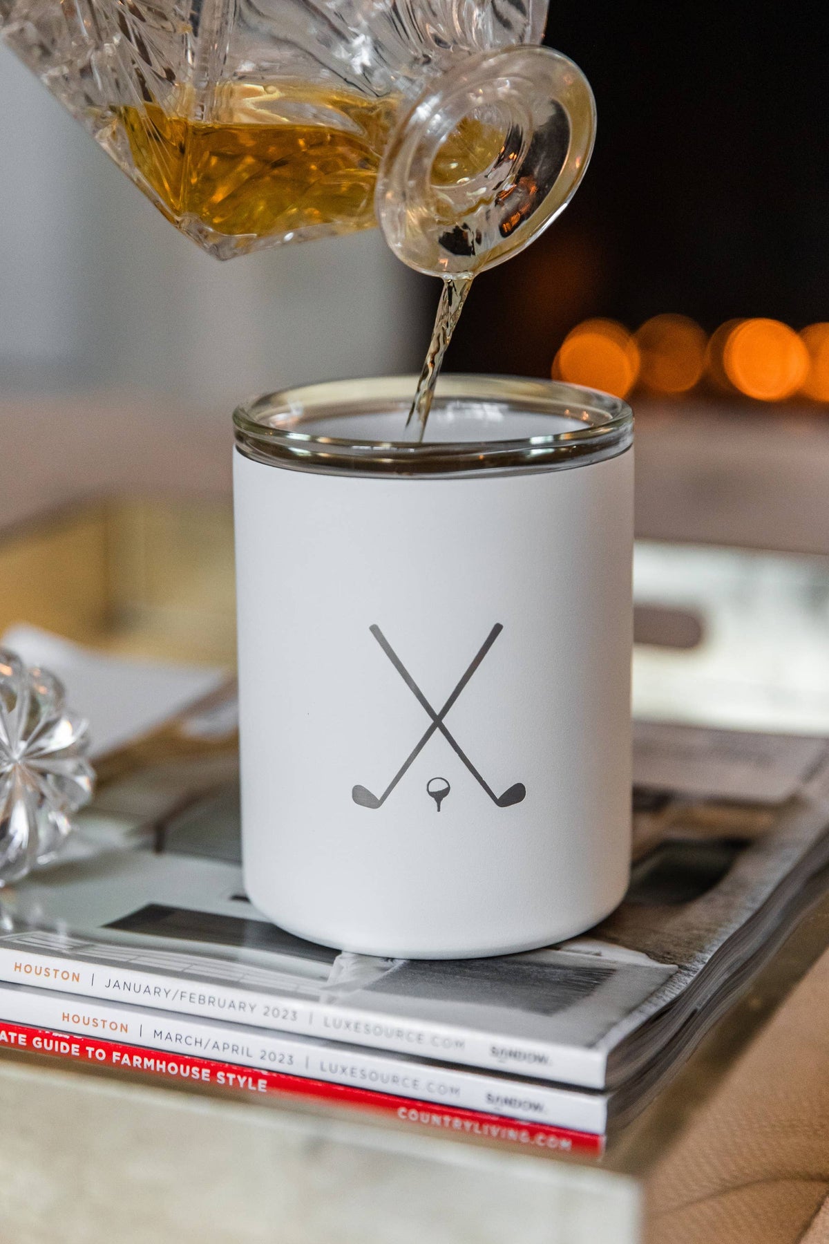 Vinglacé - White Glass Lined Whiskey Low Ball