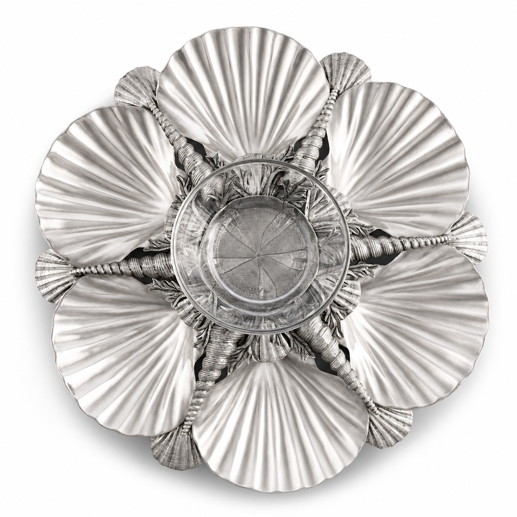 Pewter Marine Life Serving Tray
