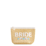 "BRIDE" Shell Zip Pouch in Natural