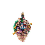 Jay Strongwater - 11 Pipers Piping Glass Ornament