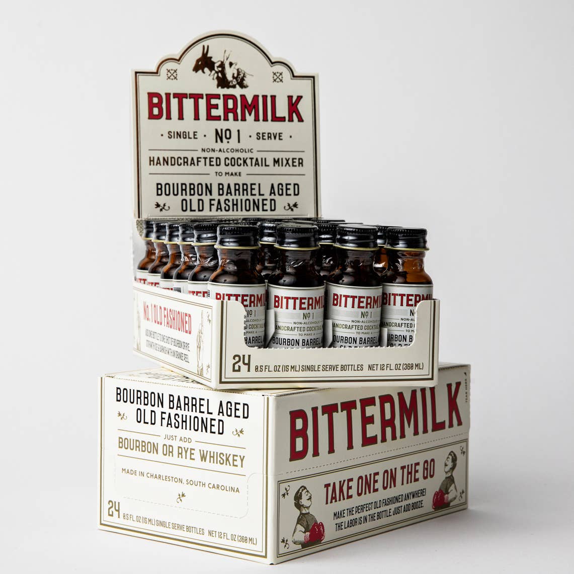Bittermilk Bottling Co.  Single Serve Bourbon Barrel Aged Old Fashioned