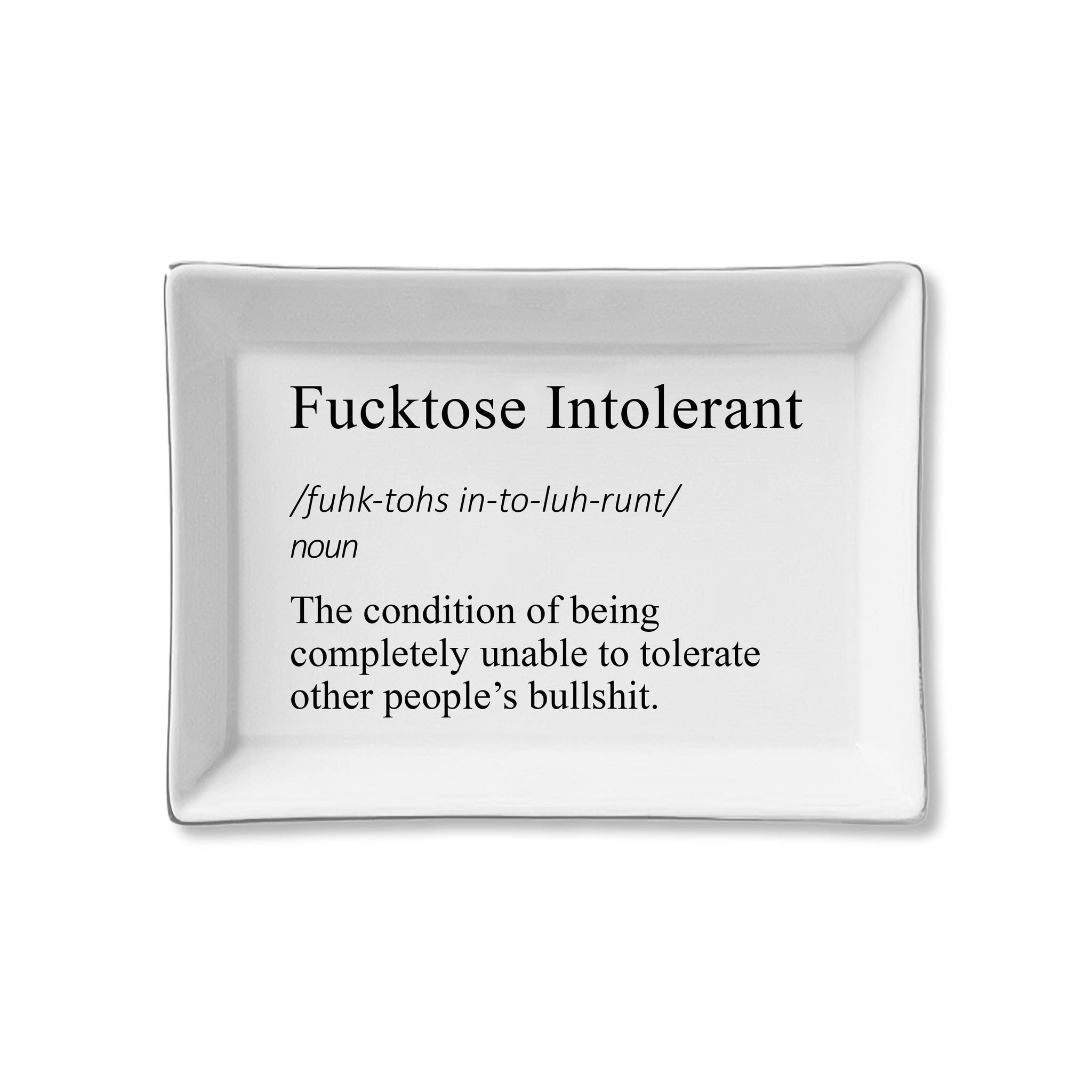 Toss Designs - Ceramic Tray - Intolerant