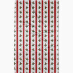 Geometry - Christmas Holly Stripe Tea Towel