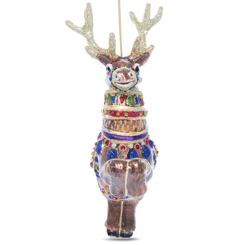 Jay Strongwater - Dasher Glass Ornament