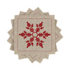 Five Star Napkins Inc. - Natural Snowflake Linen Cocktail Napkins - 50x