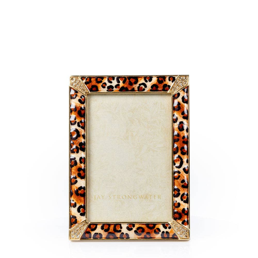 Jay Strongwater - 4” x 6” Lavinia Frame - Leopard