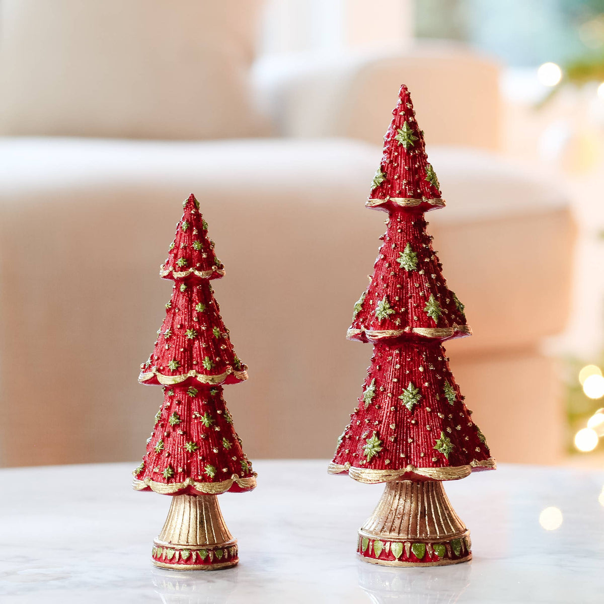 Dekorasyon Gifts  Decor - Starlight Neo Cone Tree (Red/Citron)