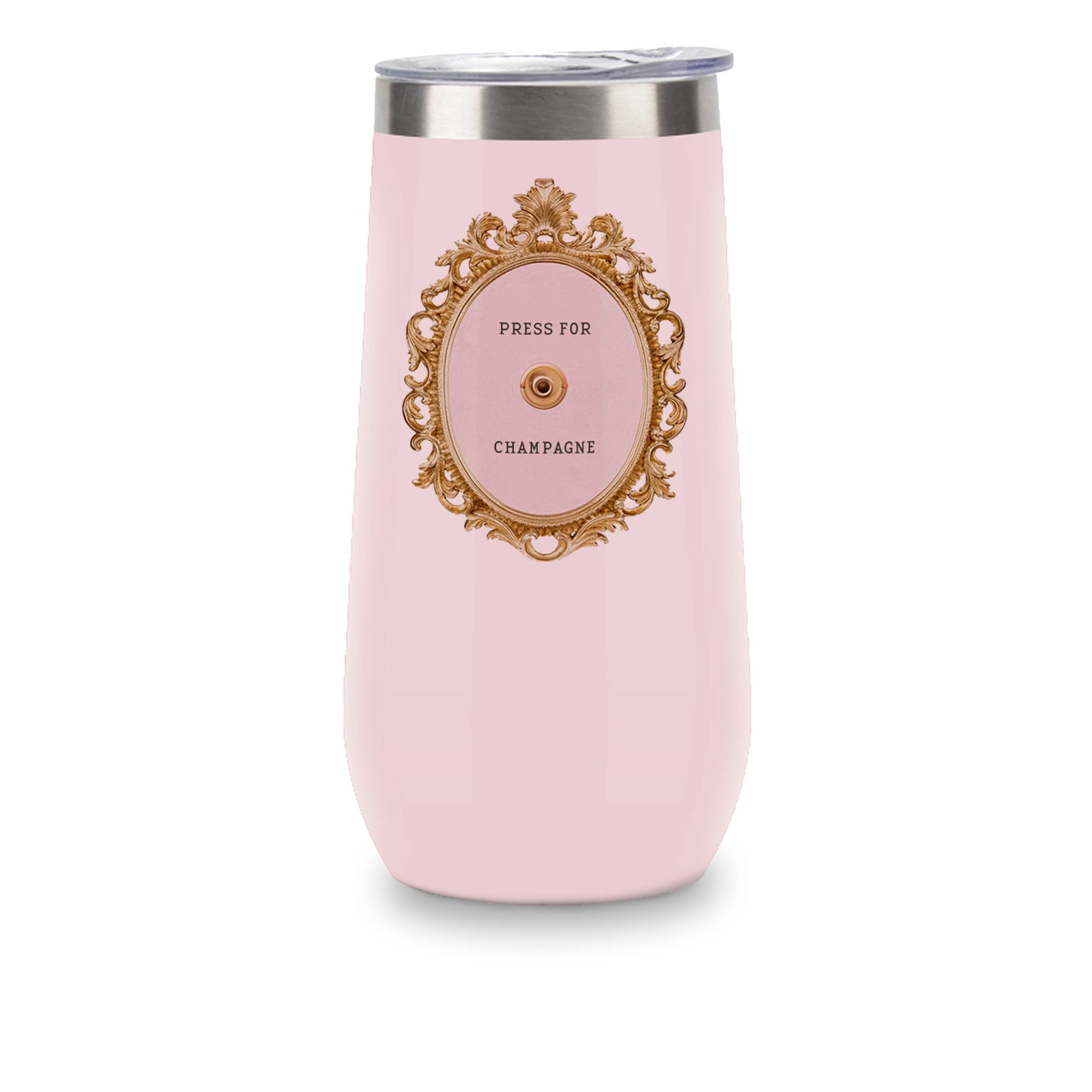 Toss Designs - Insulated Champagne Tumbler (Pink) - Press for Champagne