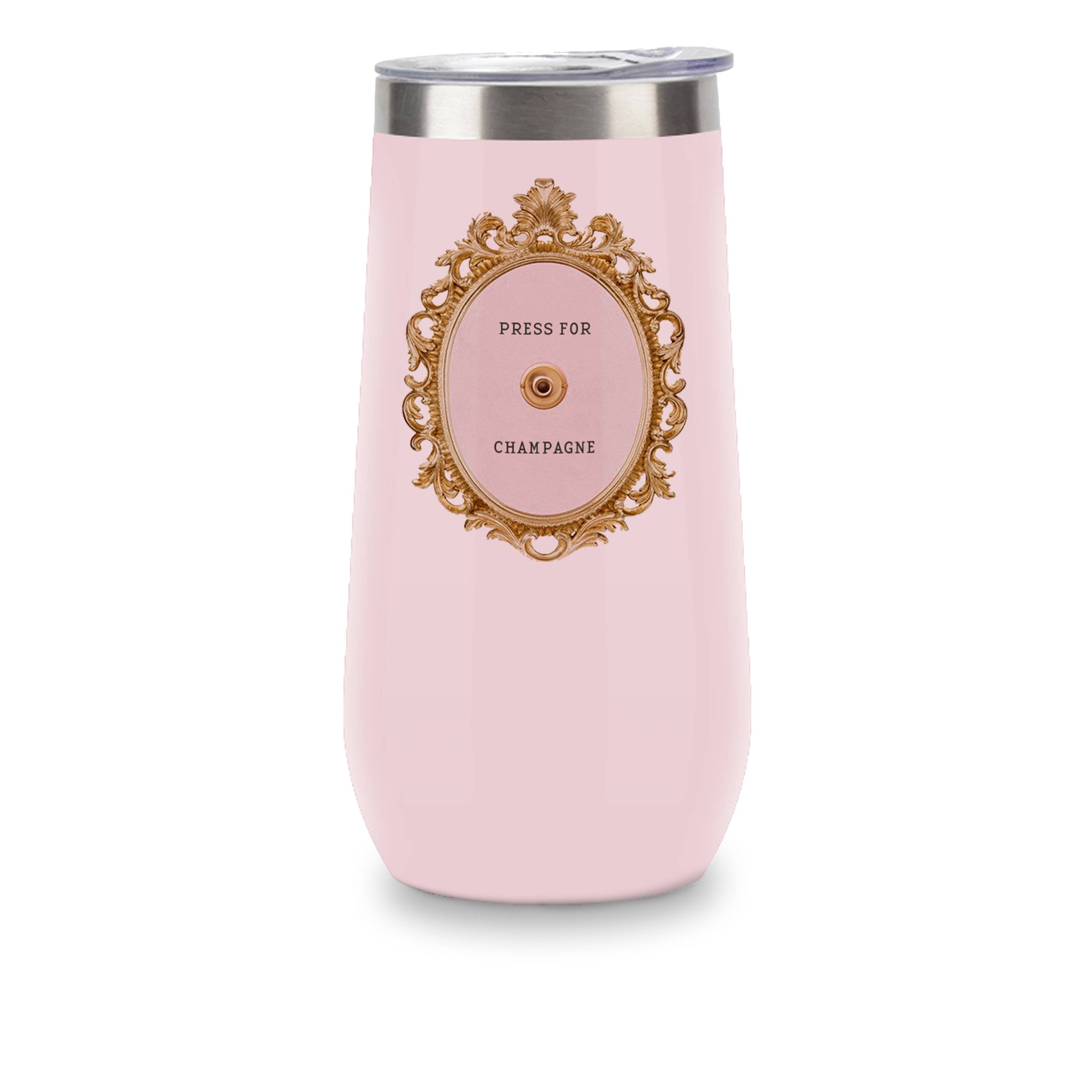 Toss Designs - Insulated Champagne Tumbler (Pink) - Press for Champagne