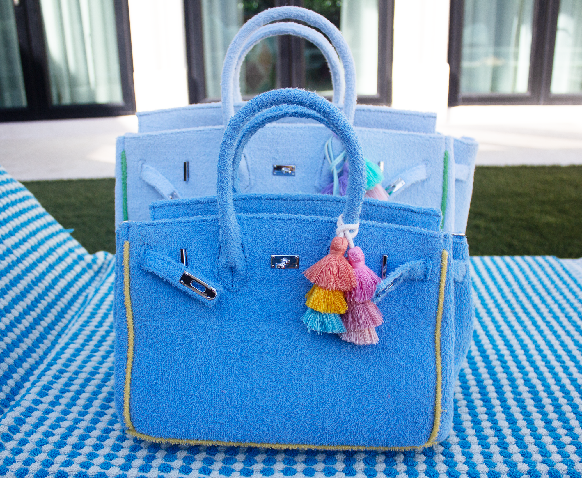 BEACH HAUS - Seaside Terry Tote - Sky Blue Small