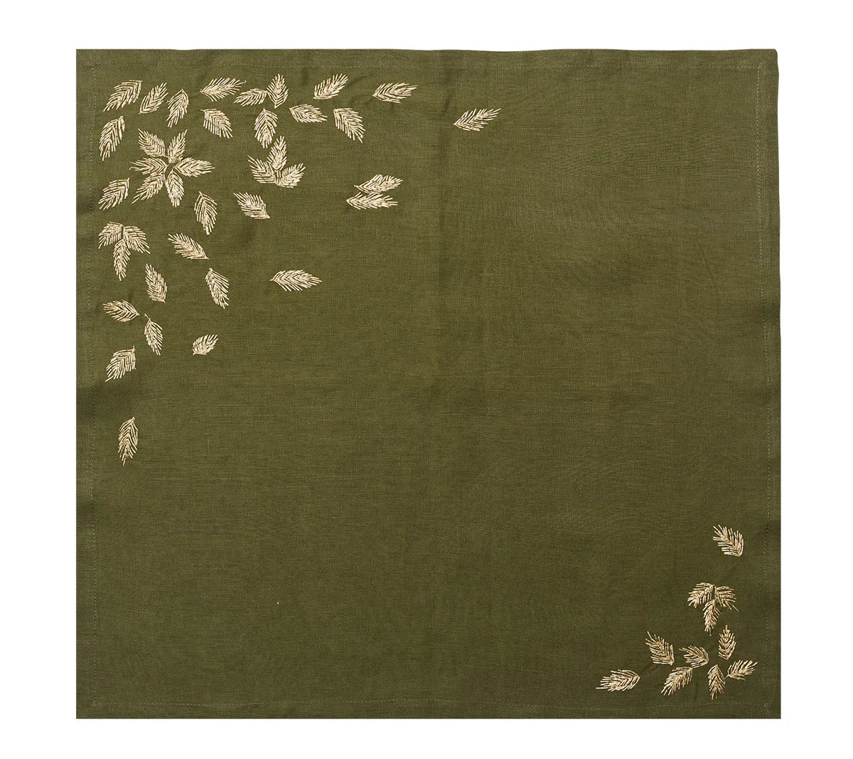 Gilded Breeze Napkin - Olive/Gold