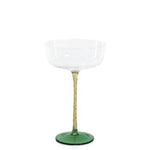 Vicenza Glassware - Green and Pink - Cocktail / Martini Glass