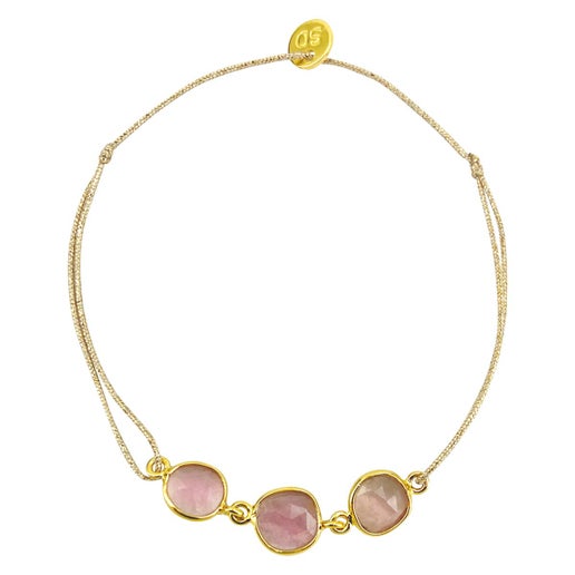 Sophie Deschamps Bijoux - BRACELET IMPERIAL , tourmalines serties plaqué or ( BHO6)