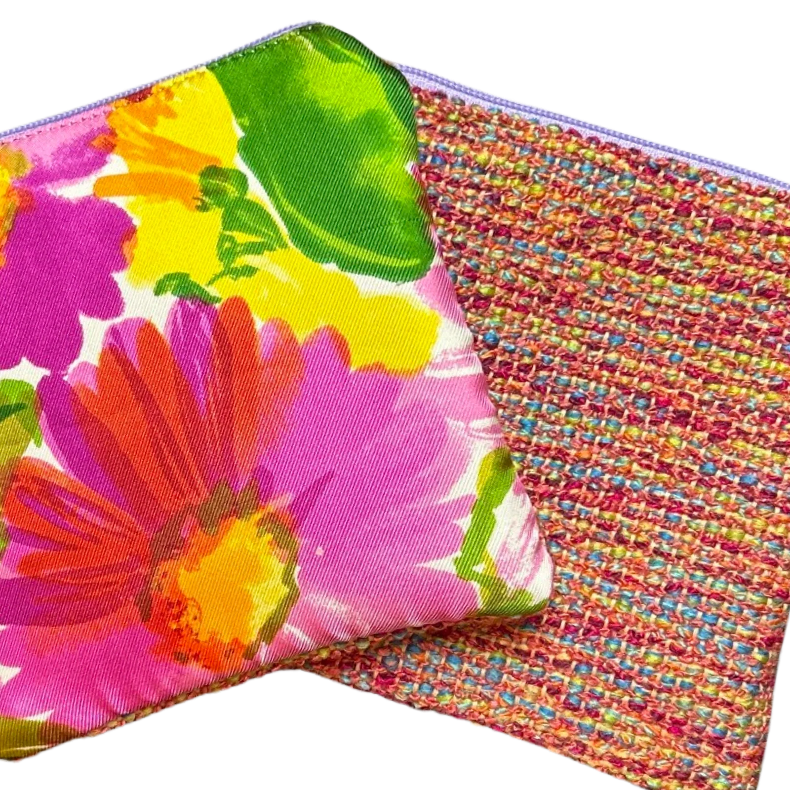 Vintage Silk Scarf Coffee Run Keychain Bag