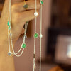 SD Bijoux SCHLU20 - ELEGANCE CHAIN LONG NECKLACE, silver & chrysoprase (SCHLU20)