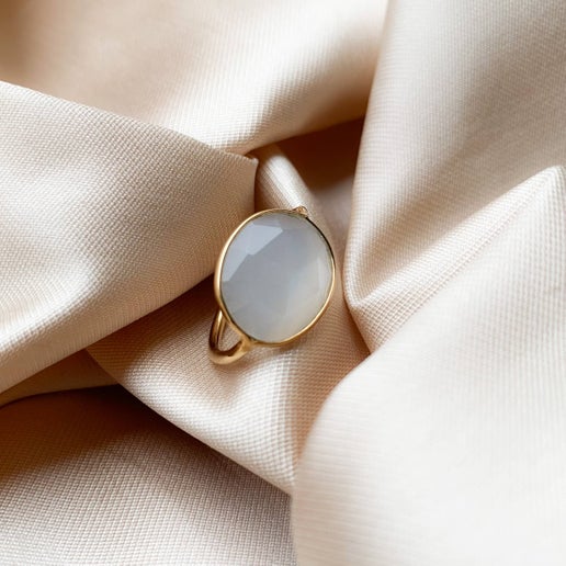 Sophie Deschamps Bijoux - BAGUE SITA , pierre fine sertie plaquée or (BAGHO4)