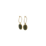 Sophie Deschamps Bijoux - CREOLE ANAHITA, saphir serti plaqué or (BOHO1)