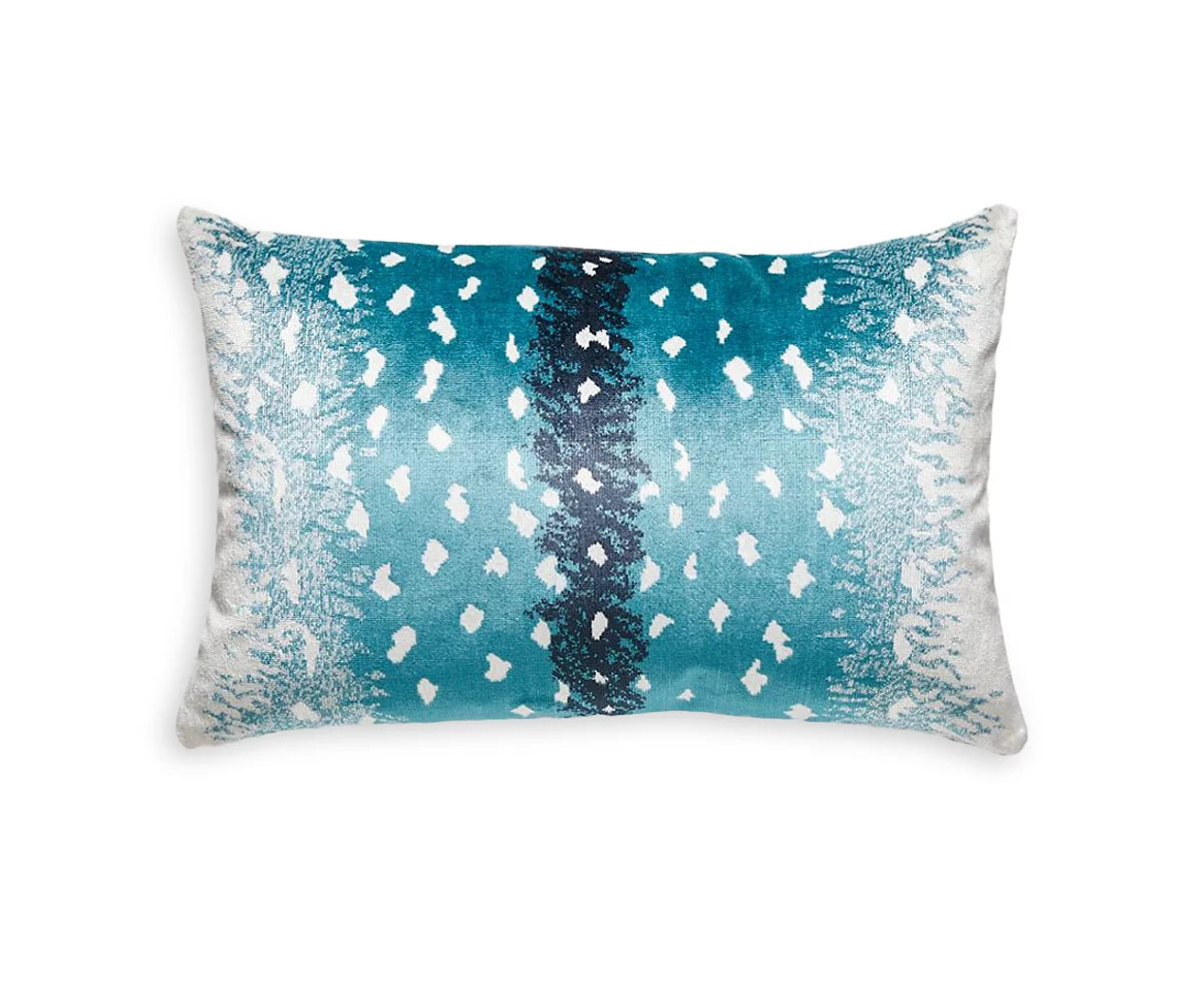 Scalamandre Antelope Teal Velvet Pillow 12x20